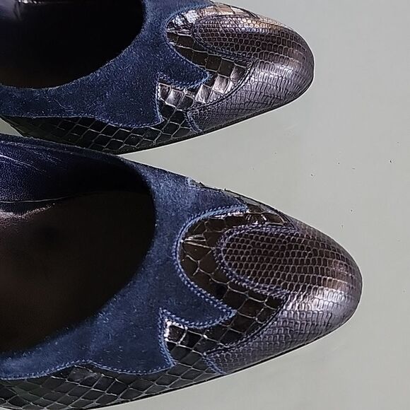 Andrea Pfister Vintage Snakeskin and Leather Heels - Picture 8 of 9